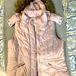 Vest with Faux Fur Hood